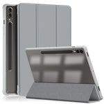 For Samsung Galaxy Tab S10+ Wi-Fi SM-X820 SM-X826B / Tab S9+ (SM-X810 / SM-X816B / SM-X818U) Pen Slot Tablet Case Tri-Fold Stand TPU+Acrylic+PU Leather Cover