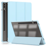 For Samsung Galaxy Tab S10+ Wi-Fi SM-X820 SM-X826B / Tab S9+ (SM-X810 / SM-X816B / SM-X818U) Pen Slot Tablet Case Tri-Fold Stand TPU+Acrylic+PU Leather Cover