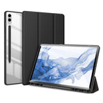 DUX DUCIS TOBY Series til Samsung Galaxy Tab S9 FE+ Tablet Lædercover Tri-fold Stand Cover med Penholder