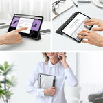 DUX DUCIS TOBY Series til Samsung Galaxy Tab S9 FE+ Tablet Lædercover Tri-fold Stand Cover med Penholder