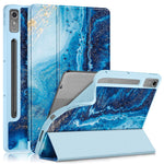 For Lenovo Lenovo Tab P12 TB371FC Pattern Printing Tri-fold Stand Tablet Cover PU Leather +TPU Tablet Case