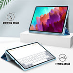For Lenovo Lenovo Tab P12 TB371FC Pattern Printing Tri-fold Stand Tablet Cover PU Leather +TPU Tablet Case