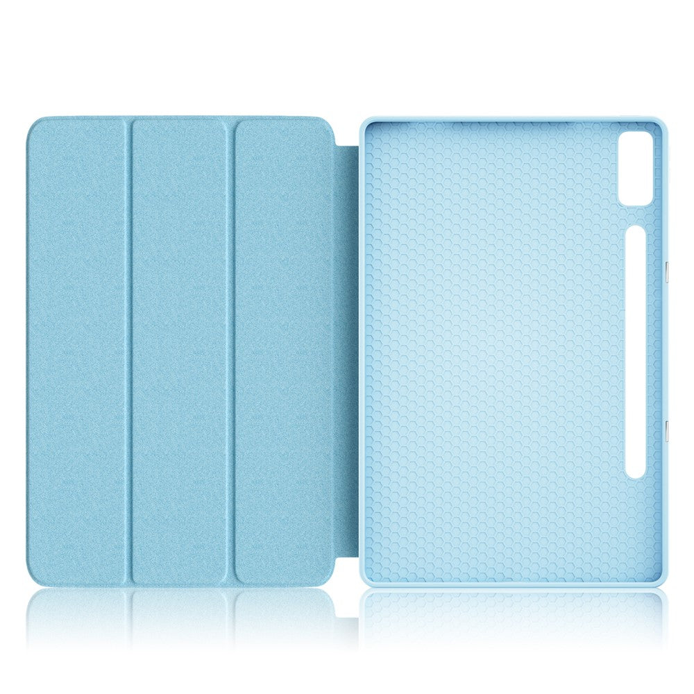 For Lenovo Lenovo Tab P12 TB371FC Pattern Printing Tri-fold Stand Tablet Cover PU Leather +TPU Tablet Case