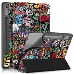 For Lenovo Lenovo Tab P12 TB371FC Pattern Printing Tri-fold Stand Tablet Cover PU Leather +TPU Tablet Case