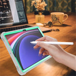 Støttefodsetui til Samsung Galaxy Tab S9+, Stødsikkert Silikone + PC Tablet Cover