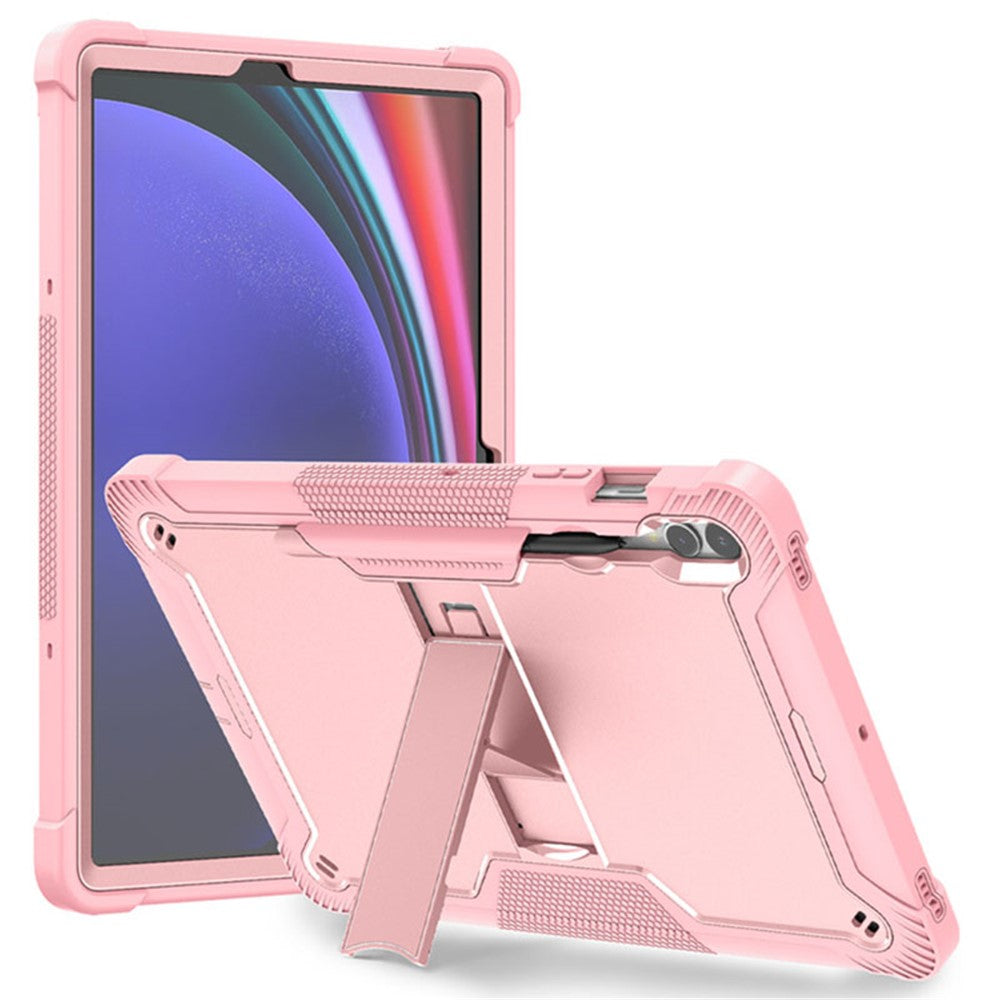 Støttefodsetui til Samsung Galaxy Tab S9+, Stødsikkert Silikone + PC Tablet Cover