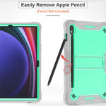 Kickstand Case for Samsung Galaxy Tab S10 FE / S9 FE / S9 Fall Protection Silicone + PC Tablet Cover