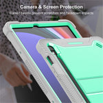 Kickstand Case for Samsung Galaxy Tab S10 FE / S9 FE / S9 Fall Protection Silicone + PC Tablet Cover
