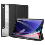 DUX DUCIS TOBY-serie til Samsung Galaxy Tab S10 Lite / S10 FE / S9 FE / S9 tablet læderetui med trefoldet stander og penneholder