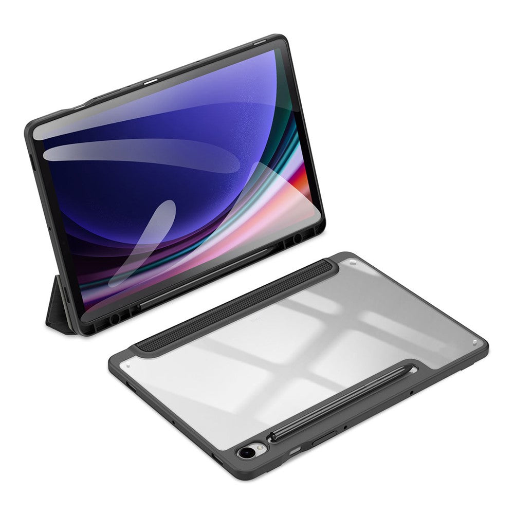 DUX DUCIS TOBY-serie til Samsung Galaxy Tab S10 Lite / S10 FE / S9 FE / S9 tablet læderetui med trefoldet stander og penneholder
