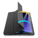 DUX DUCIS TOBY-serie til Samsung Galaxy Tab S10 Lite / S10 FE / S9 FE / S9 tablet læderetui med trefoldet stander og penneholder