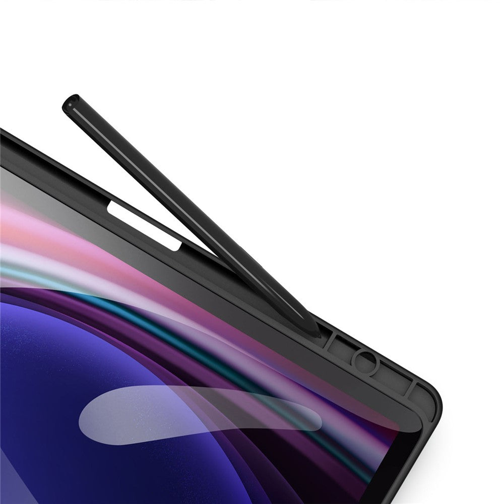 DUX DUCIS TOBY-serie til Samsung Galaxy Tab S10 Lite / S10 FE / S9 FE / S9 tablet læderetui med trefoldet stander og penneholder
