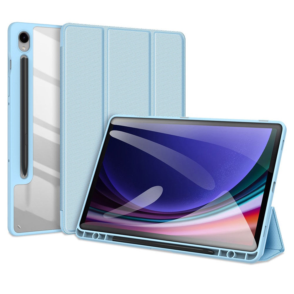 DUX DUCIS TOBY-serie til Samsung Galaxy Tab S10 Lite / S10 FE / S9 FE / S9 tablet læderetui med trefoldet stander og penneholder