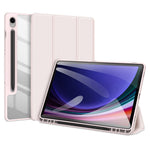 DUX DUCIS TOBY-serie til Samsung Galaxy Tab S10 Lite / S10 FE / S9 FE / S9 tablet læderetui med trefoldet stander og penneholder