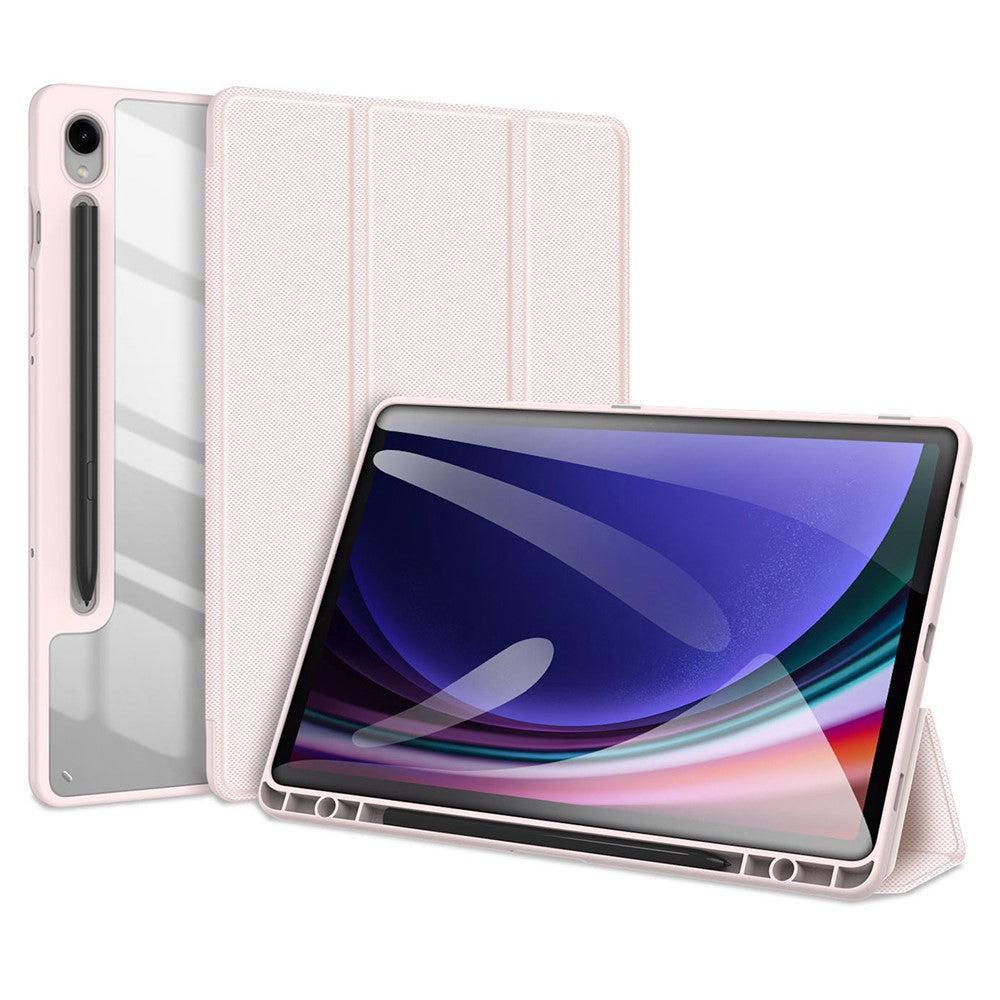 DUX DUCIS TOBY-serie til Samsung Galaxy Tab S10 Lite / S10 FE / S9 FE / S9 tablet læderetui med trefoldet stander og penneholder