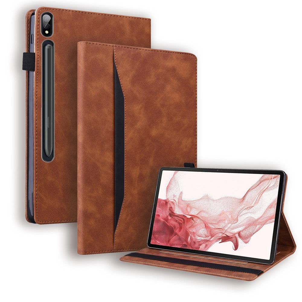 For Samsung Galaxy Tab S9+ Wallet Tablet Case Business PU Leather Stand Pencil Holder Loop Stand Cover