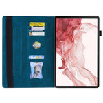 For Samsung Galaxy Tab S9 Ultra PU Leather Tablet Wallet Cover Pencil Holder Loop Tablet Case with Stand