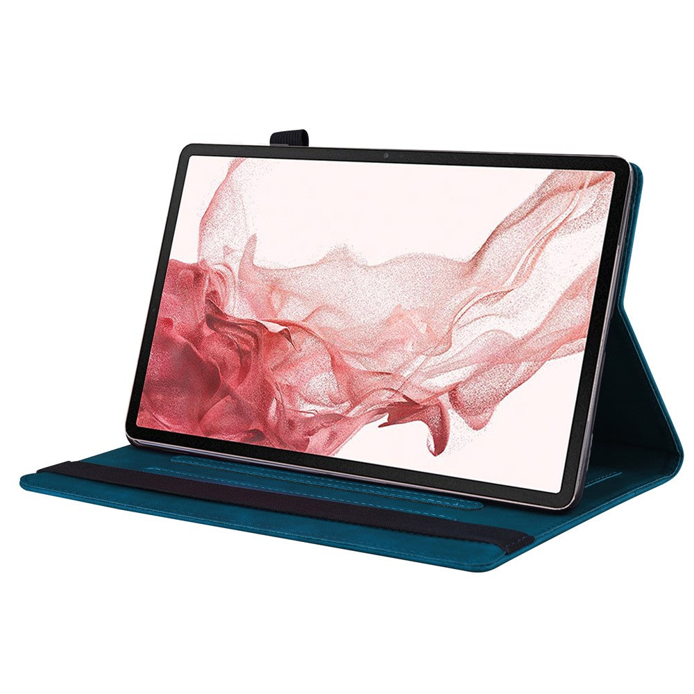 For Samsung Galaxy Tab S9 Ultra PU Leather Tablet Wallet Cover Pencil Holder Loop Tablet Case with Stand