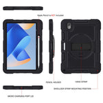 Silicone + PC Tablet Cover for Huawei MatePad 11 (2023) Shockproof Kickstand Cover with Wrist Band  /  Shoulder Strap