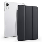 For Honor Pad X8 Pro / Pad X9 Trifold Stand Tablet Case Pen Slot PU Leather Transparent TPU Back Cover
