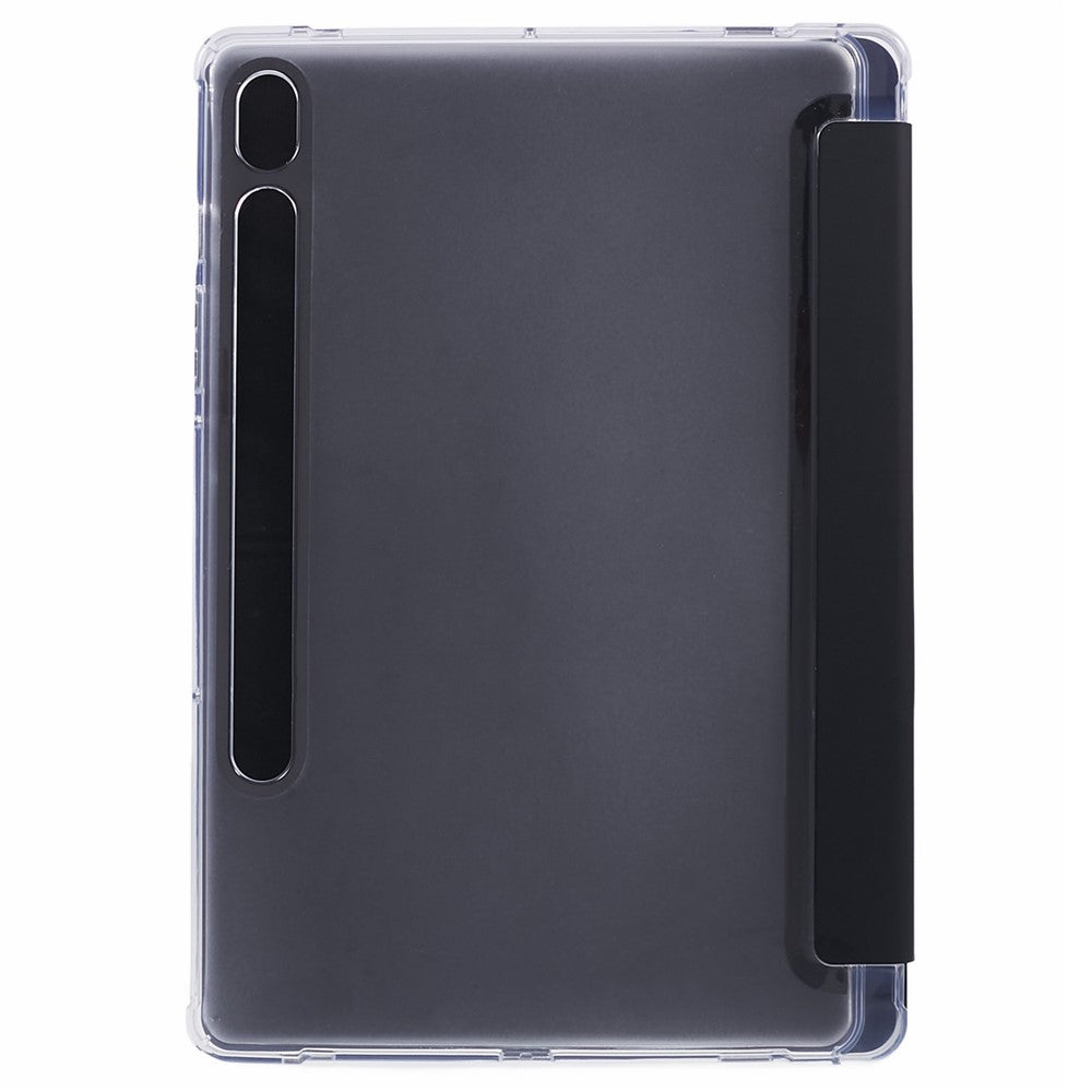 For Samsung Galaxy Tab S9 PU+Acrylic+TPU Case Origami Tri-fold Stand Tablet Cover Auto Wake  /  Sleep Shockproof Case