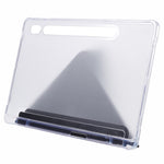 For Samsung Galaxy Tab S9 PU+Acrylic+TPU Case Origami Tri-fold Stand Tablet Cover Auto Wake  /  Sleep Shockproof Case