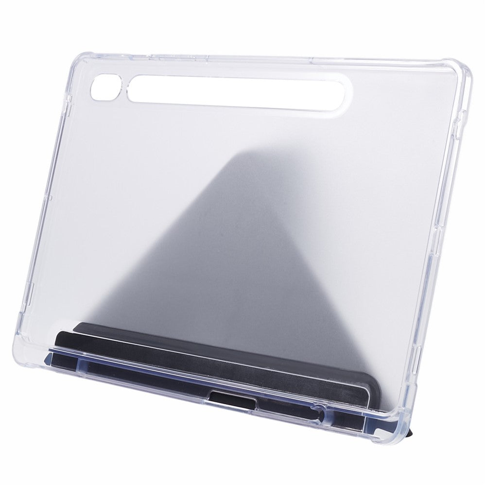 For Samsung Galaxy Tab S9 PU+Acrylic+TPU Case Origami Tri-fold Stand Tablet Cover Auto Wake  /  Sleep Shockproof Case