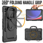 For Samsung Samsung Galaxy Tab S10+ / S9+ SM-X810 / X816B / X818U PC+Silicone Tablet Case Hand Grip Kickstand Cover with Shoulder Strap