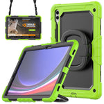 For Samsung Samsung Galaxy Tab S10+ / S9+ SM-X810 / X816B / X818U PC+Silicone Tablet Case Hand Grip Kickstand Cover with Shoulder Strap