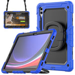 For Samsung Samsung Galaxy Tab S10+ / S9+ SM-X810 / X816B / X818U PC+Silicone Tablet Case Hand Grip Kickstand Cover with Shoulder Strap