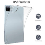 For Xiaomi Pad 6 Pro / Pad 6 Anti-drop Clear TPU Tablet Case + 2.5D Arc Edge Tempered Glass Screen Film
