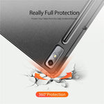 DUX DUCIS Domo Series PU Leather Smart Case for Lenovo Tab P12 , Tri-fold Stand Auto Wake / Sleep Tablet Cover