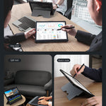 NILLKIN Bumper baggrundsbelyst Bluetooth-kompatibelt tastaturetui til Samsung Galaxy Tab S7 FE / Tab S7+ / Tab S8+ Aftageligt beskyttende tabletcover