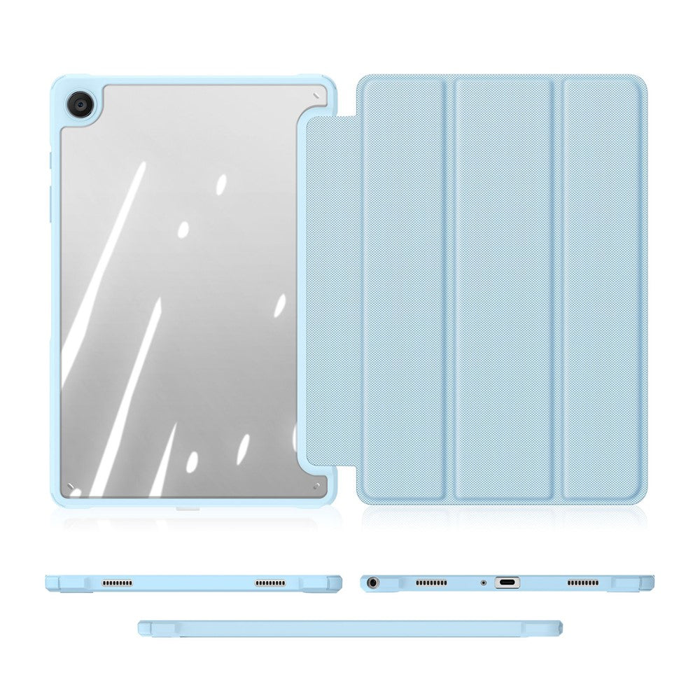 DUX DUCIS TOBY Series For Samsung Galaxy Tab A9+ Tri-fold Stand Cover PU Leather Auto Wake / Sleep Tablet Case