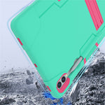 Robot Style Tablet Case for Samsung Galaxy Tab S9+ , Kickstand Dual Color Silicone + PC Tablet Cover