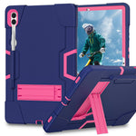 Robot Style Tablet Case for Samsung Galaxy Tab S9+ , Kickstand Dual Color Silicone + PC Tablet Cover
