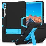 Robot Style Tablet Case for Samsung Galaxy Tab S9+ , Kickstand Dual Color Silicone + PC Tablet Cover