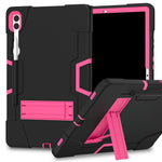 Robot Style Tablet Case for Samsung Galaxy Tab S9+ , Kickstand Dual Color Silicone + PC Tablet Cover