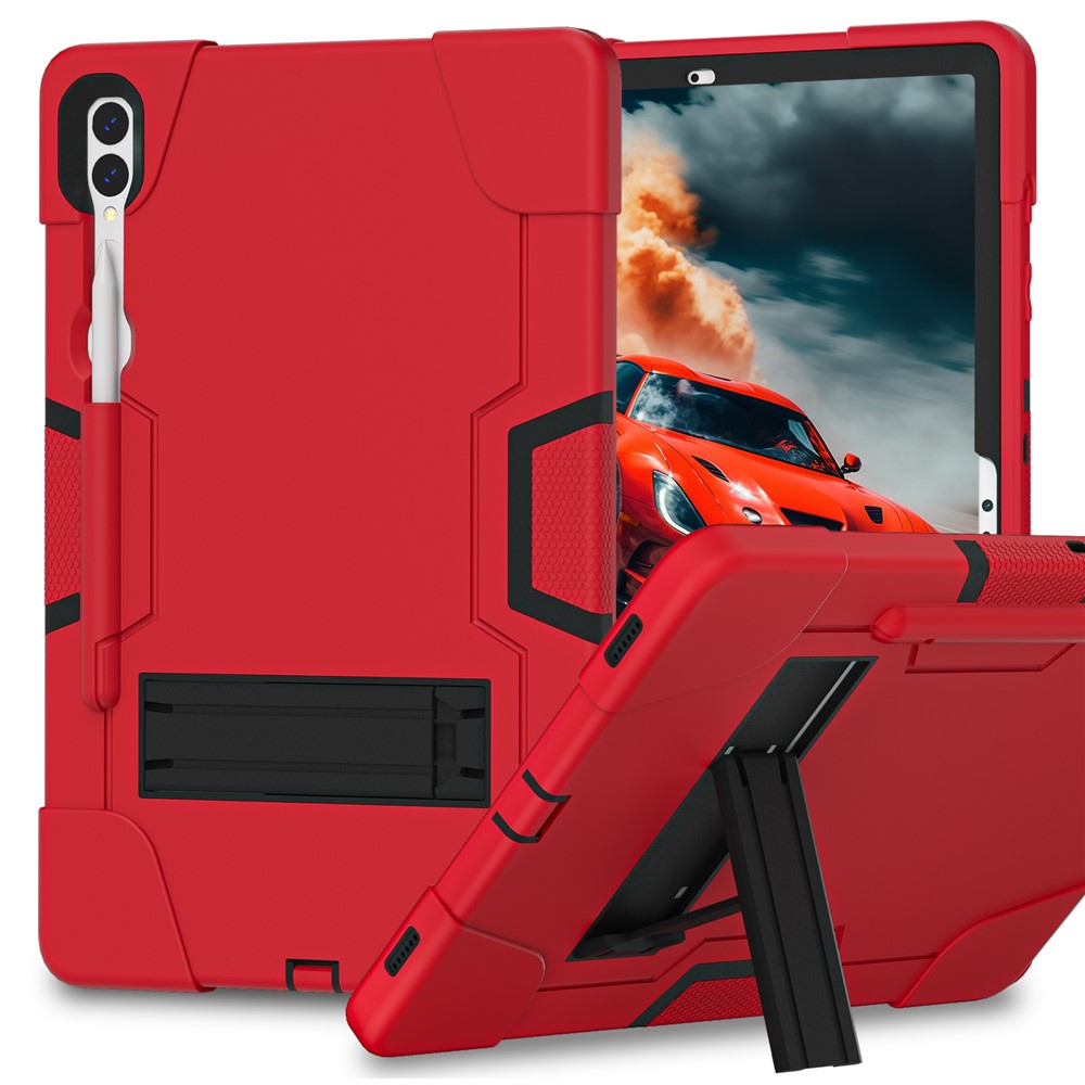 Robot Style Tablet Case for Samsung Galaxy Tab S9+ , Kickstand Dual Color Silicone + PC Tablet Cover