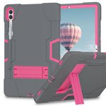 Robot Style Tablet Case for Samsung Galaxy Tab S9+ , Kickstand Dual Color Silicone + PC Tablet Cover