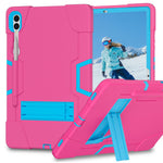 Robot Style Tablet Case for Samsung Galaxy Tab S9+ , Kickstand Dual Color Silicone + PC Tablet Cover