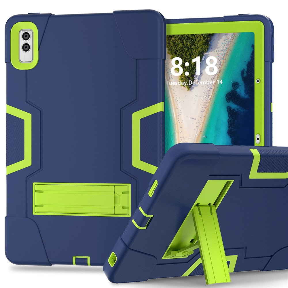 Kickstand Tablet Case for Lenovo Tab M10 5G , Robot Style Dual Color Silicone + PC Anti-drop Cover