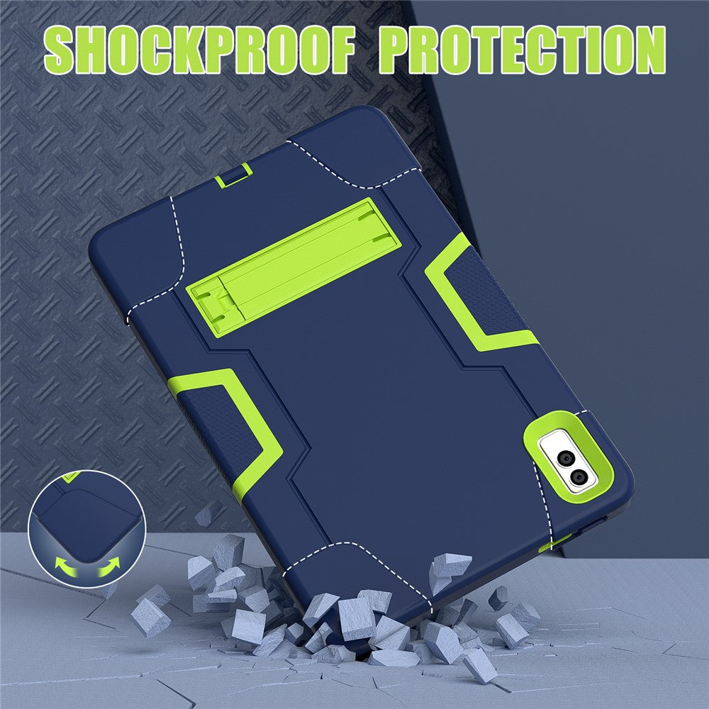 Kickstand Tablet Case for Lenovo Tab M10 5G , Robot Style Dual Color Silicone + PC Anti-drop Cover