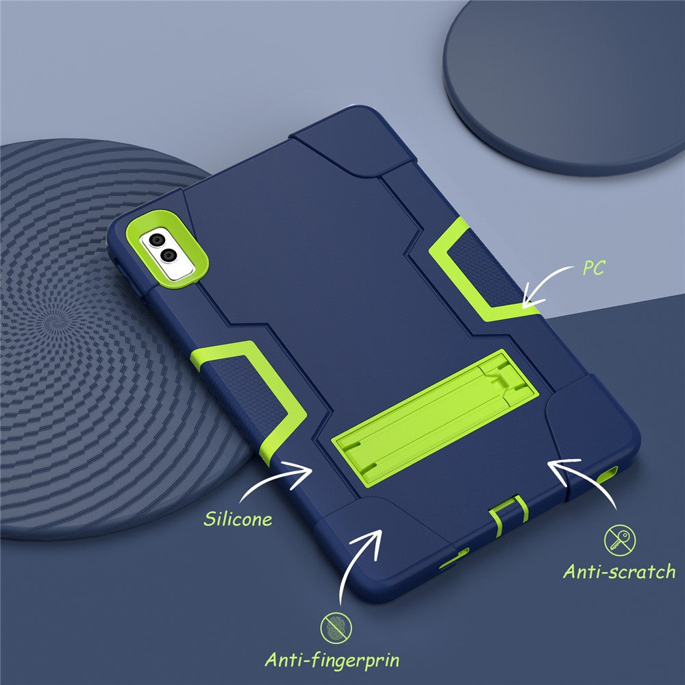 Kickstand Tablet Case for Lenovo Tab M10 5G , Robot Style Dual Color Silicone + PC Anti-drop Cover