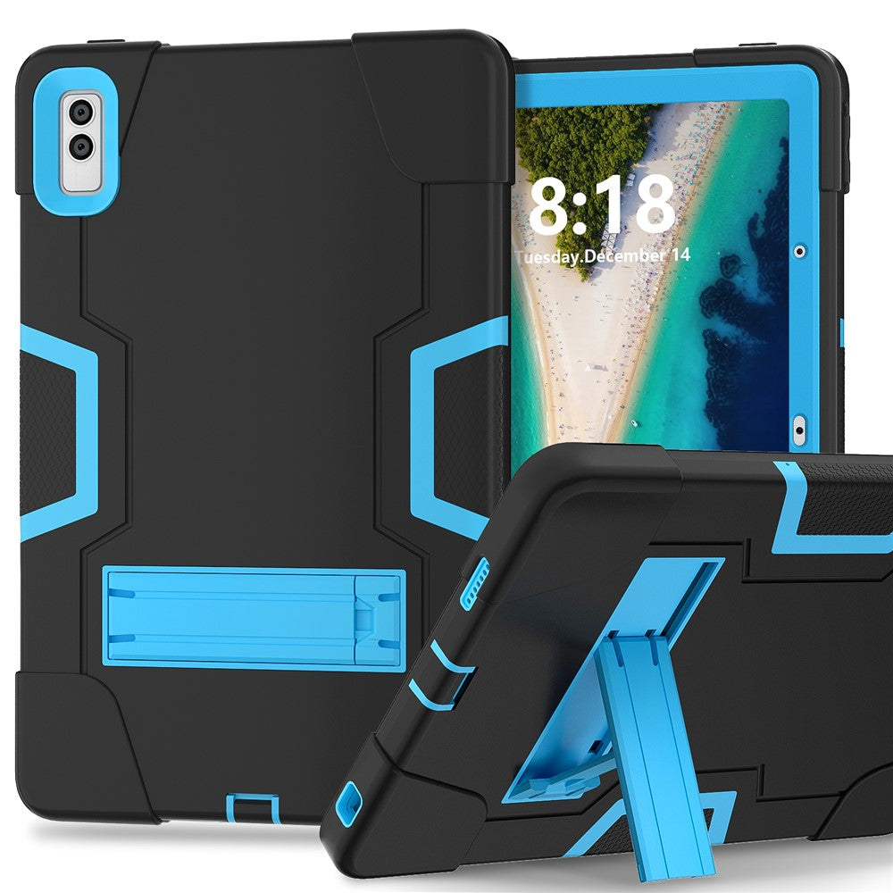 Kickstand Tablet Case for Lenovo Tab M10 5G , Robot Style Dual Color Silicone + PC Anti-drop Cover