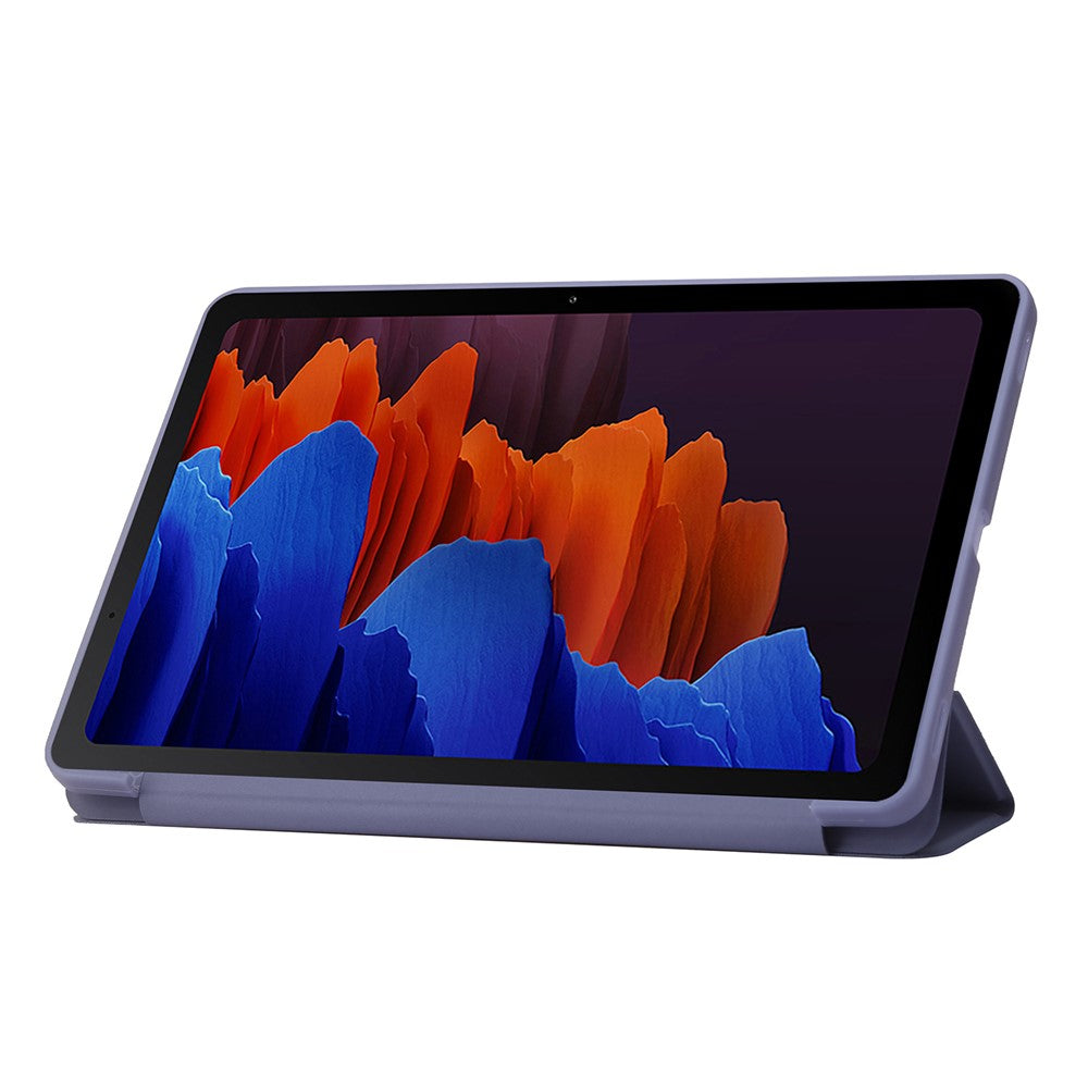 For Samsung Galaxy Tab S9+ Case Anti-scratch PU Leather + Silicone Tri-fold Stand Tablet Cover