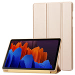 For Samsung Galaxy Tab S9+ Case Anti-scratch PU Leather + Silicone Tri-fold Stand Tablet Cover