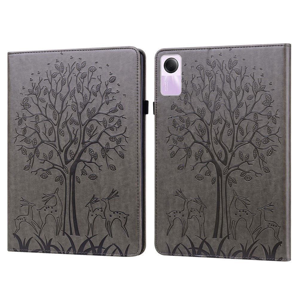 For Xiaomi Redmi Pad SE Case Imprinted PU Leather Tablet Cover with Card Slots