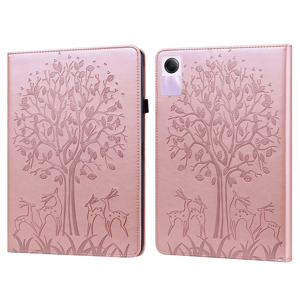 For Xiaomi Redmi Pad SE Case Imprinted PU Leather Tablet Cover with Card Slots