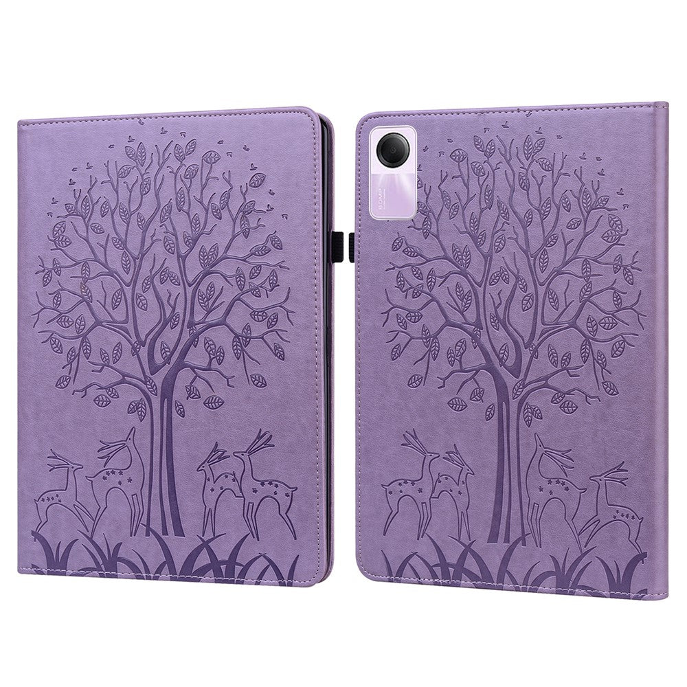 For Xiaomi Redmi Pad SE Case Imprinted PU Leather Tablet Cover with Card Slots